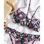Juniors' Printed  Double Strap Bralette Bikini Top, Created For Macy's