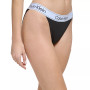 Women's Ribbed Elastic Logo Swim Bottoms