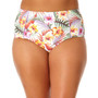 Salt + Cove Juniors' Plus Size Printed High-Waist Swim Bottoms, Created for Macy's