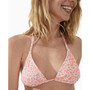 Women's Floral-Print Slider Triangle Bikini Top