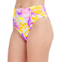 Give It A Swirl Printed High-Waist Bikini Bottoms