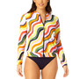 Women's Long-Sleeve Full-Zip Rash Guard Top