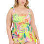 Plus Size Costa Bella Tie-Strap Tankini Swim Top