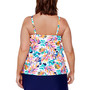 Plus Size Printed Triple-Tier Tankini, Created for Macy's