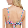 Women's Printed Ruched Convertible-Straps Bikini Top