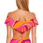 Women's Vivid Vista Printed Ruffled Bandeau Bikini Top, Created for Macy's