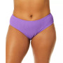 Trendy Plus Size Popcorn Ribbed Mid-Rise Bikini Bottoms, Created for Macy's