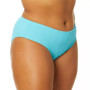 Trendy Plus Size Popcorn Ribbed Mid-Rise Bikini Bottoms, Created for Macy's