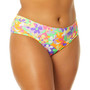 Trendy Plus Size Dazy Daisy Soft Side-Tab Mid-Rise Bikini Bottoms, Created for Macy's