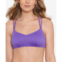 Juniors' Raised Rib Strappy Bralette Bikini Top, Created for Macy's