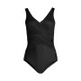 Women's D-Cup SlenderSuit Tummy Control   V-neck Wrap One Piece Swimsuit