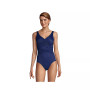 Women's Petite SlenderSuit Tummy Control Chlorine Resistant V-neck Wrap One Piece Swimsuit