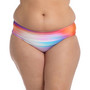 Plus Size Sunset Shores Mid-Waist Bikini Bottoms