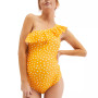 Beach Bump™ Ruffle-Front One-Shoulder Maternity UPF 50+ Swimsuit
