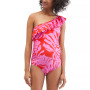 Beach Bump™ Ruffle-Front One-Shoulder Maternity UPF 50+ Swimsuit