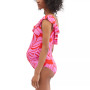 Beach Bump™ Ruffle-Front One-Shoulder Maternity UPF 50+ Swimsuit