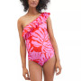 Beach Bump™ Ruffle-Front One-Shoulder Maternity UPF 50+ Swimsuit