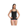 Women's Petite Flutter Scoop Neck Tankini Top Comfort Adjustable Straps