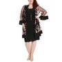 Plus Size 2-Pc. Embroidered Jacket & Necklace Dress Set