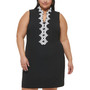 Plus Size Lace-Trim Shift Dress