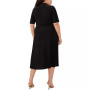 Plus Size Collared Wrap Dress