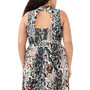 Plus Size Animal-Print Cutout-Back Maxi Dress