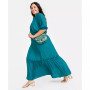 Plus Size Elbow-Sleeve Tiered Maxi Dress, Created for Macy's