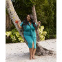 Trendy Plus Size Tie-Front Ruched Shirtdress