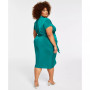 Trendy Plus Size Tie-Front Ruched Shirtdress