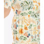 Plus Size Floral Short Sleeve Knee Length Dress