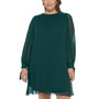 Plus Size Tie-Sleeve Shift Dress