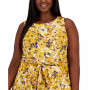 Plus Size Bianca Printed Round-Neck Sleeveless Dress