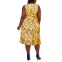Plus Size Bianca Printed Round-Neck Sleeveless Dress