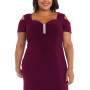 Plus Size Rhinestone-Detail Gown