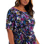 Plus Size Faux-Wrap Sheath Dress