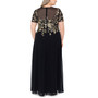 Plus Size Beaded Embroidered Gown