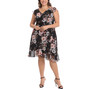 Plus Size Printed Ruffled Faux-Wrap Dress