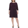 Plus Size Ruched Crossover-Front Knit Dress