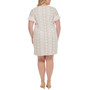 Plus Size Lace Short-Sleeve Shift Dress