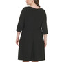 Plus Size 3/4-Sleeve Textured Knit Dress