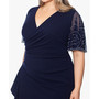 Plus Size Ruched Asymmetrical Sheath Dress