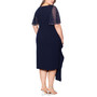 Plus Size Ruched Asymmetrical Sheath Dress