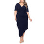 Plus Size Ruched Asymmetrical Sheath Dress