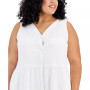 Plus Size Sleeveless Button- Front Maxi Dress, Created for Macy's