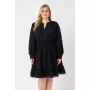 Women's Plus size Lace Trim Mini Dress