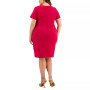Plus Size Cross-Front Sheath Dress
