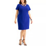 Plus Size Cross-Front Sheath Dress