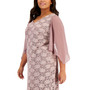 Plus Size 3/4-Chiffon-Sleeve Lace Dress