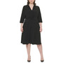 Plus Size Knot-Front Fit & Flare Dress