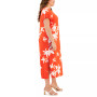 Plus Size Floral Side Slit Midi Dress